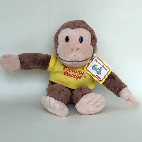 New w/ Tag🙈 Gund Curious George Red Shirt & Yellow Shirt Plush  Set 🐵8" - Picture 4 of 16